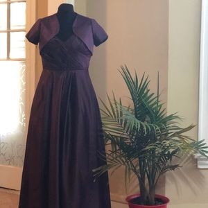 Eggplant Dark Purple Bridesmaid Wedding Dress